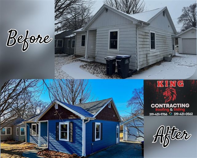 Residential siding project and exterior details | King Contracting, serving Iowa